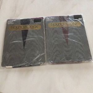 2 pairs Round the Clock Pantyhose Size B